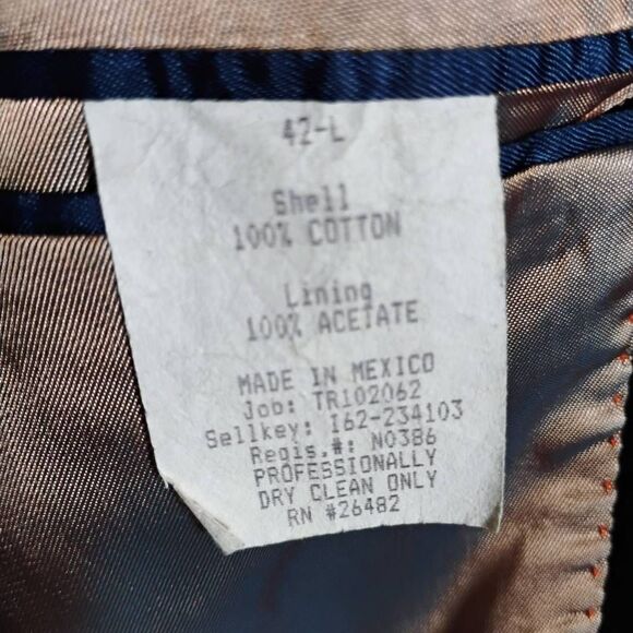 Vintage Perry Ellis Soft Velvet Men's Sport Coat in Chocolate Brown - Picture 8 of 10